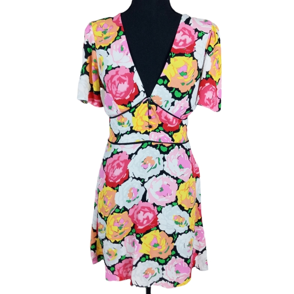 ZARA floral print mini dress size small